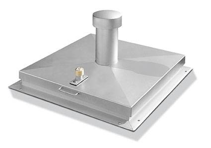 Schachtabdeckung Typ Brunnen quadratisch mit Dunstkamin