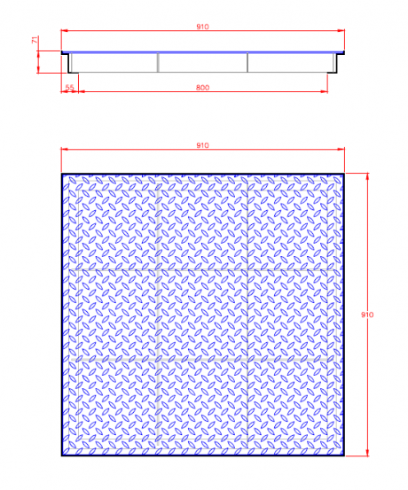 Schachtabdeckung Typ LR 15 Zeichnung