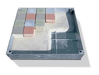 Schachtabdeckung Typ Bodenbelag-Maxi-Befüllt