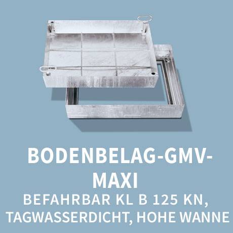 Schachtabdeckung: Typ Bodenbelag maxi 125kN befahrbar tagwasserdicht